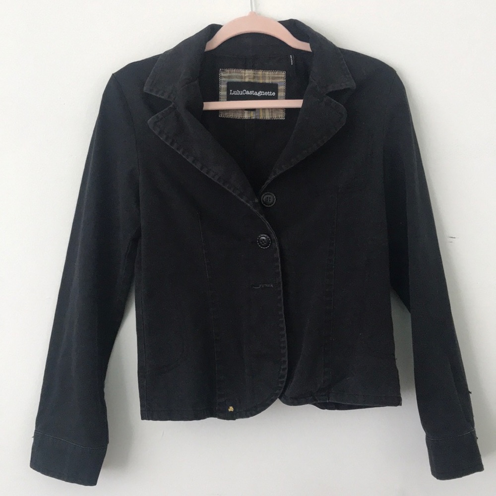 Black denim jacket